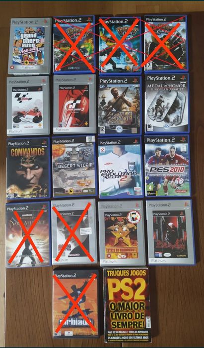 Jogos PS2 tudo a 5€ cada