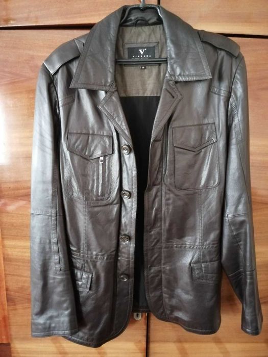 Кожаный пиджак весна-осень