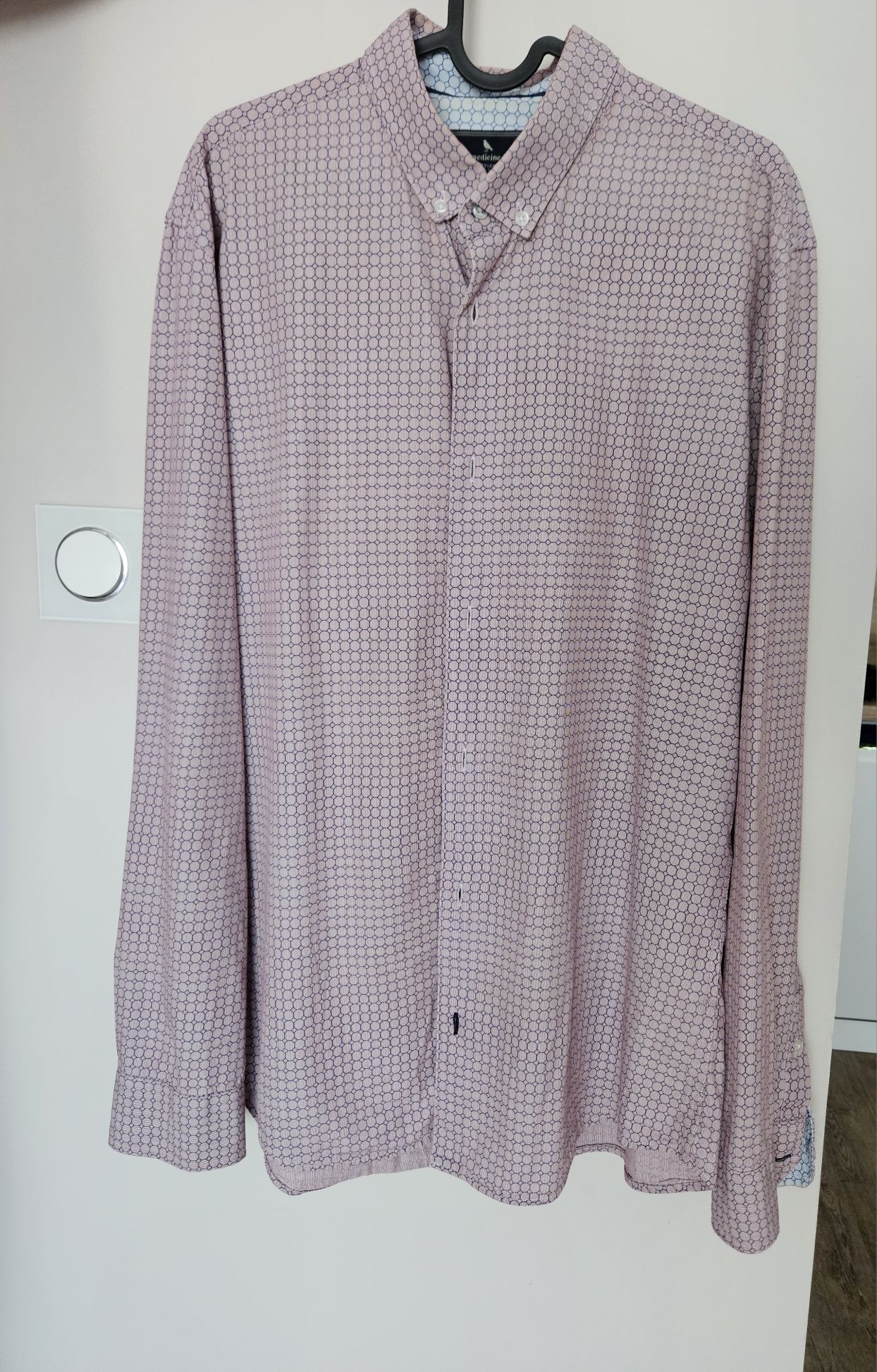 Męska koszula slim fit ze wzorem w bardzo dobrym stanie