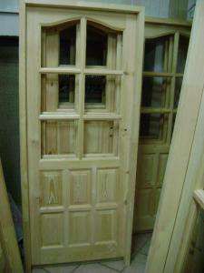 OD Ręki drzwi drewniane sosnowe z futryna