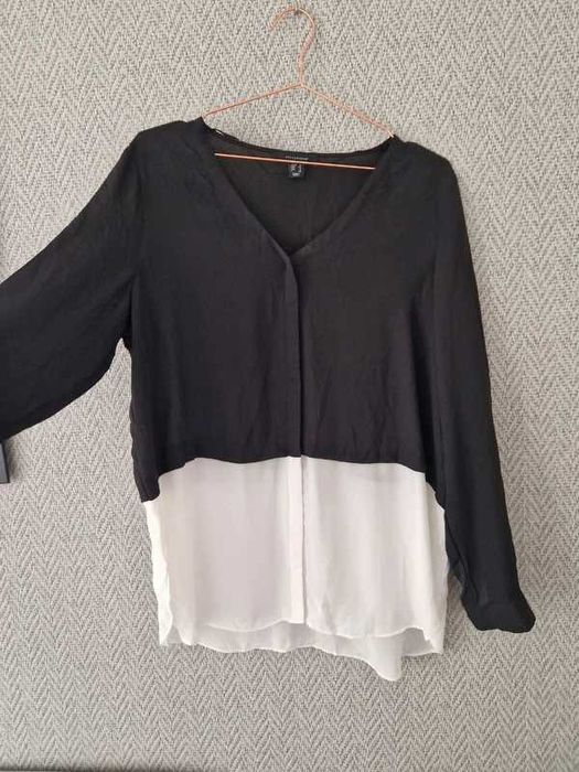 Atmosphere, biało-czarna, koszula, rozmiar 44, święta