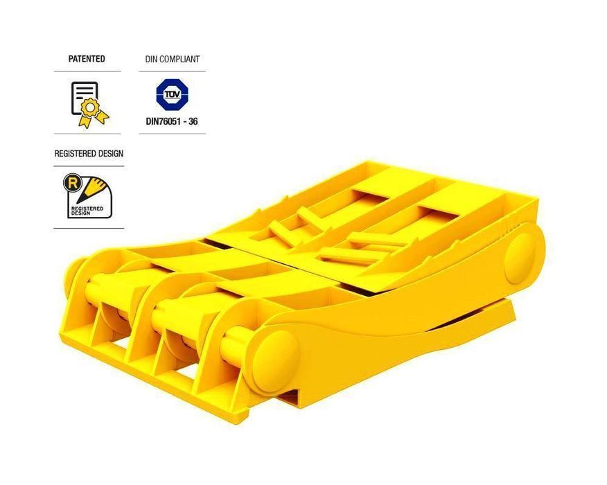 Lokhen żółty składany klin 160mm pod koło Origamy 46 do busa lawety