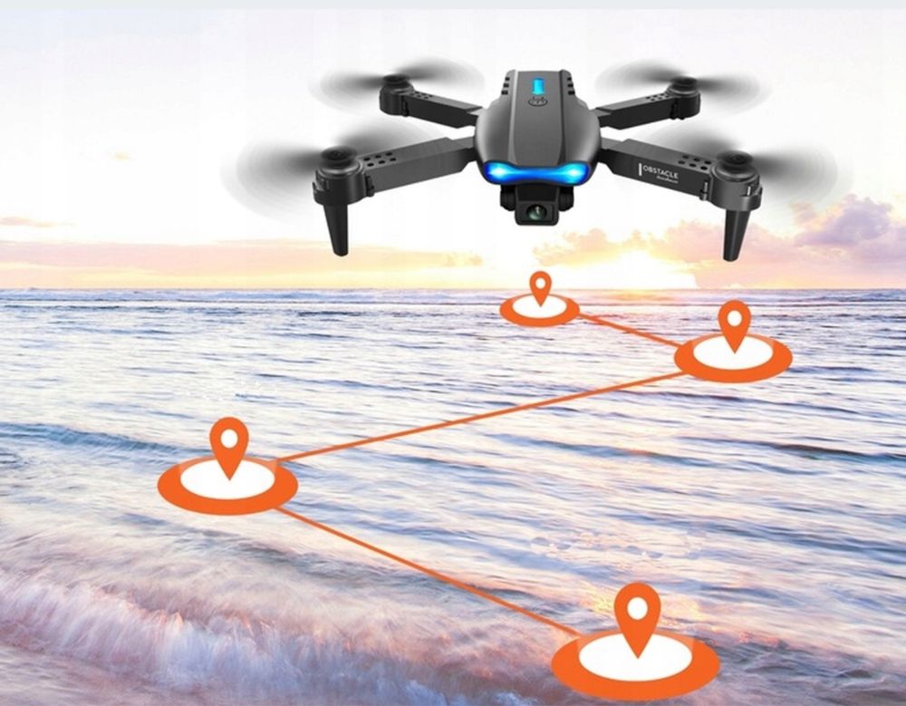 Inteligentny Dron Kamera 4K WiFi Zdalnie Sterowany Zasięg 500 m Turbo