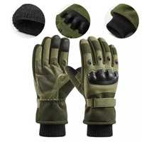 Тактические зимние перчатки полнопалые с флисом олива (M, L, XL, ХХL)