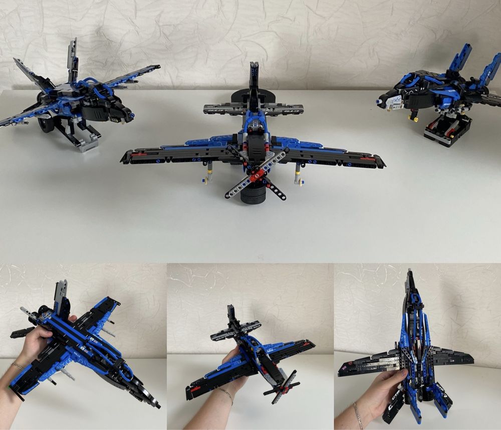 Lego Technic (MOC) винищувачі, літаки, оригінал, кастом, F14, F18, P51