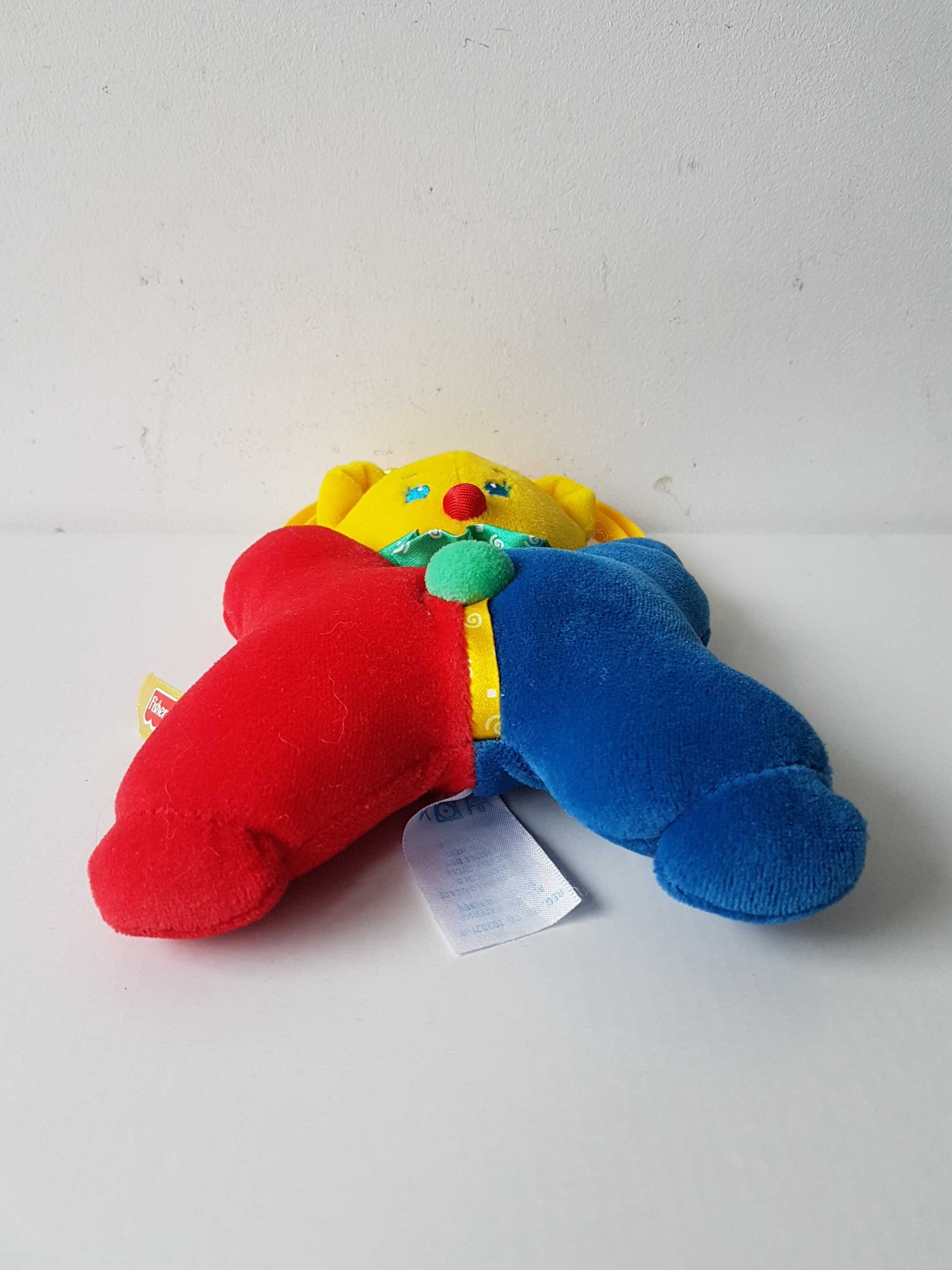 Fisher Price pluszowa zabawka z piszczałką i zawieszką Vintage 1998rok