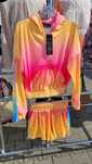 La perla dres welurowy lampas welur krótkie szorty ombre o la voga