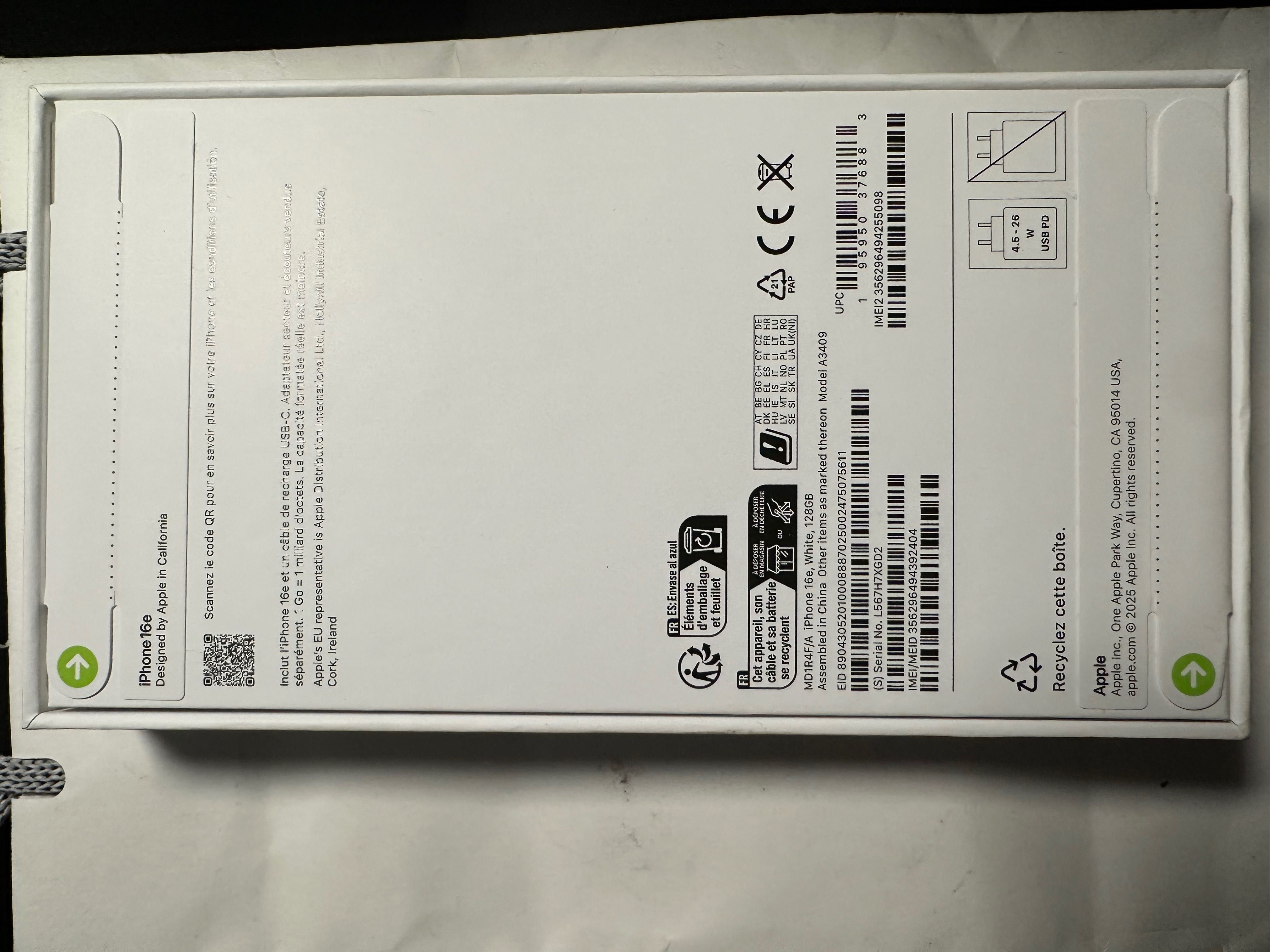 iPhone 16e nowy ze sklepu Apple  zaplombowane pudełko