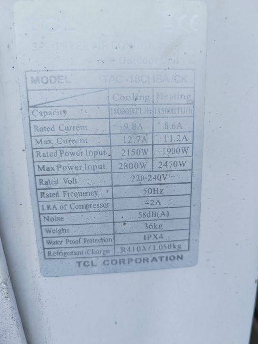 Кондиціонер на запчастини TCL