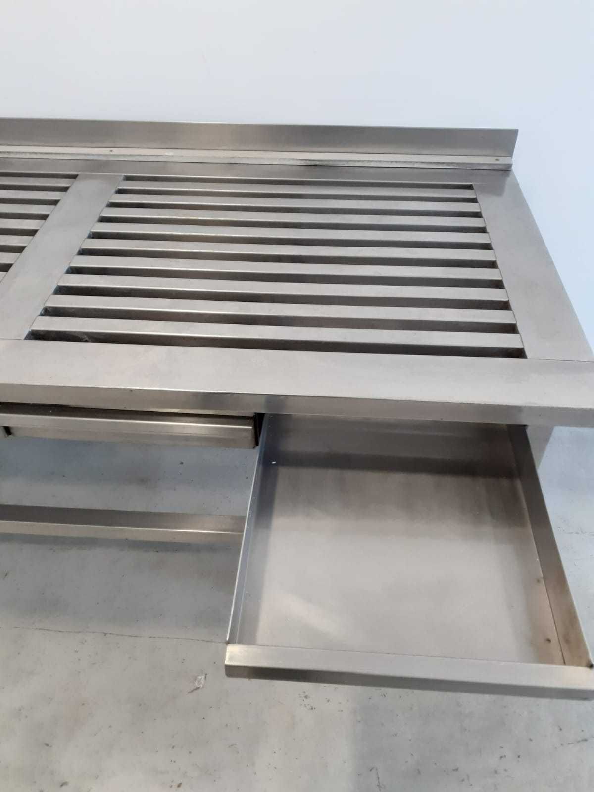 Mesa de Inox Indústria para escorrer/secar itens