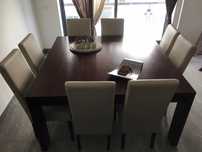 Mesa quadrada 2mx2m + conjunto de 8 cadeiras