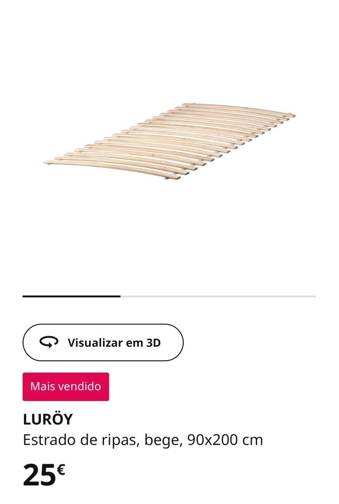 Cama de solteiro Malm IKEA possibilidade de entrega