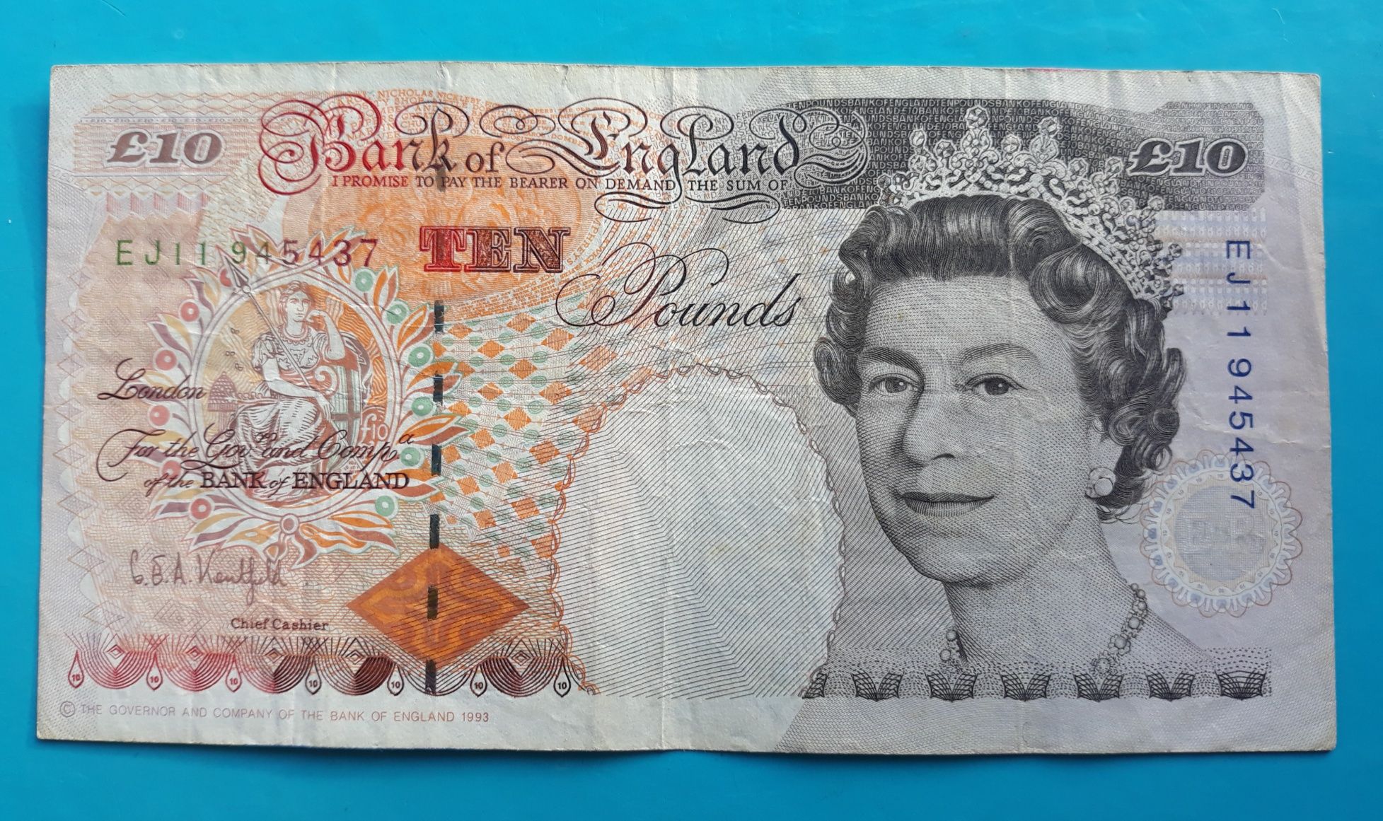 Banknot 10 funtów 1993 - Wielka Brytania (50)