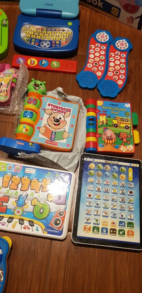 Zestaw zabawek fisher price vtech książeczka interaktywna  j. Ang