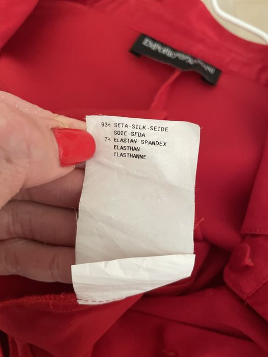 Блуза з шовку Emporio Armani