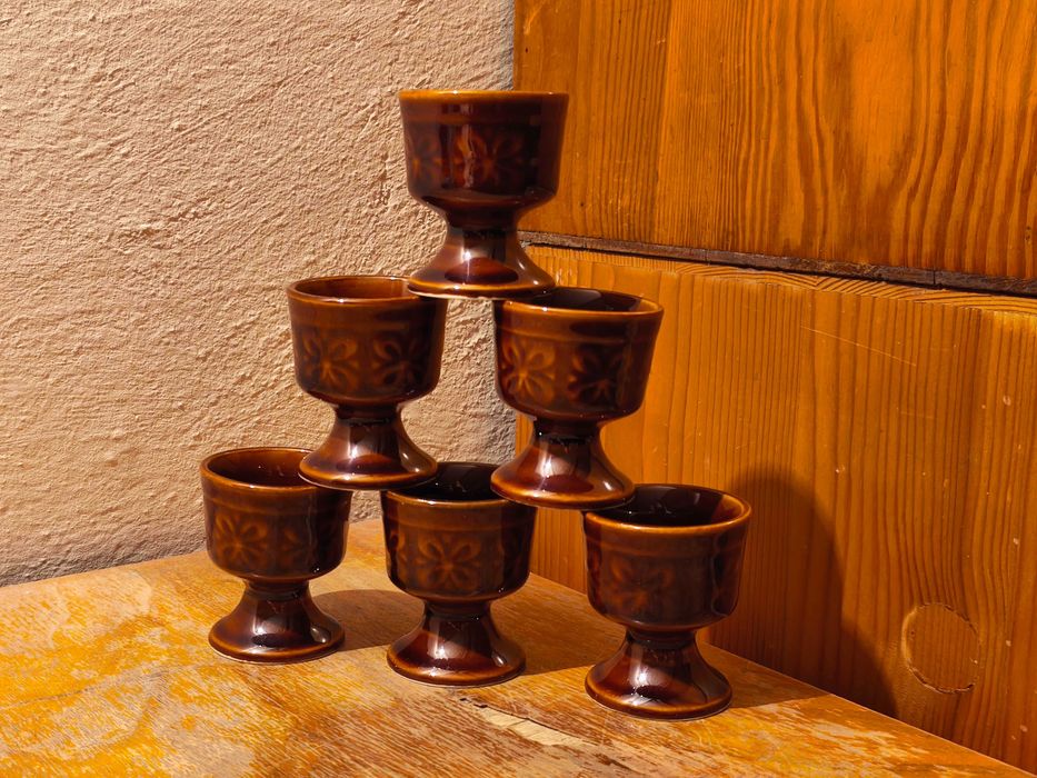 Jajcarka kieliszek na jajko Werina Kokardki Porcelit Pruszków PRL