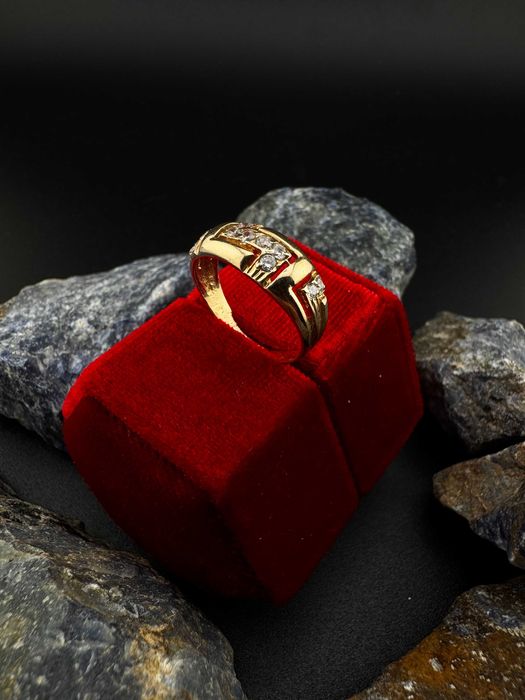 Złoty Pierścionek Elegancki Wzór | JAK NOWY | 585 | 2.87g