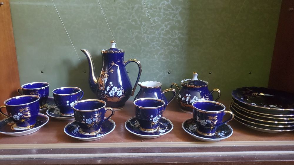 Кобальтовий кавовий сервіз