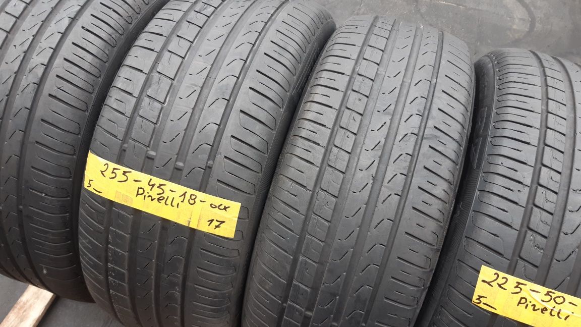 Opony Letnie 255÷45÷18÷/÷225÷50÷18÷.PIRELLI.Cena 400 zł kpl-4 sztuki