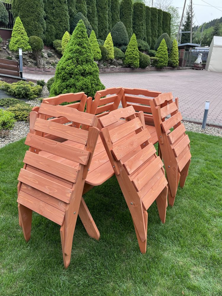 Meble ogrodowe  stół + 6 krzesełek rozkładanych