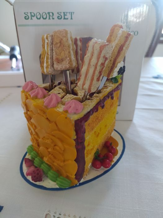 Conjunto de colheres de chá com suporte