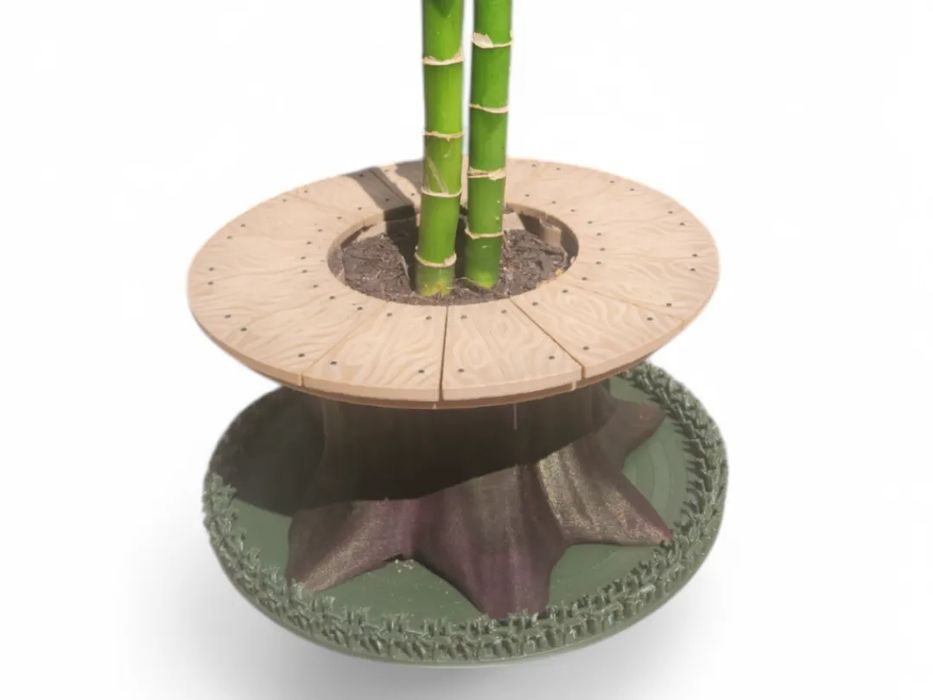 Vaso Decorativo em Forma de Tocha de Árvore