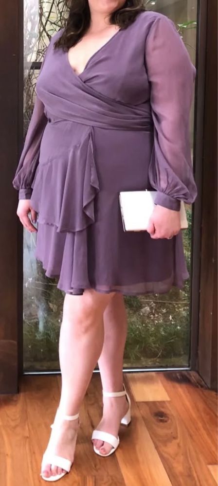 Vestido curto malva