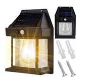 Lampa solarna LED latarnia kinkiet ścienny Z CZUJNIKIEM RUCHU ZMIERZCH