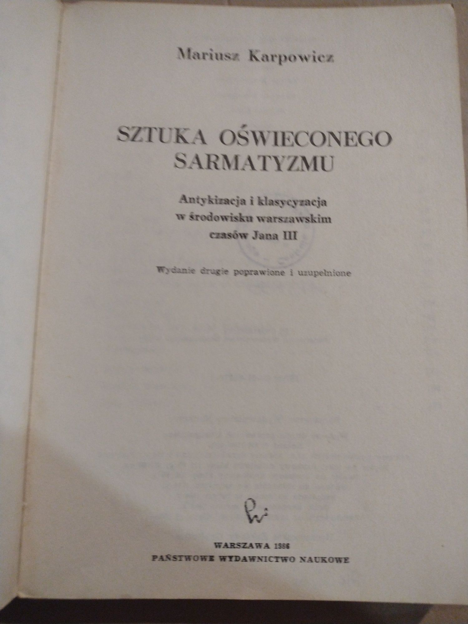 Mariusz Karpowicz sztuka oświeconego sarmatyzmu