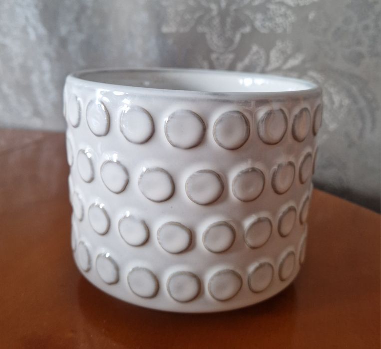 Doniczka szkliwiona ceramiczna