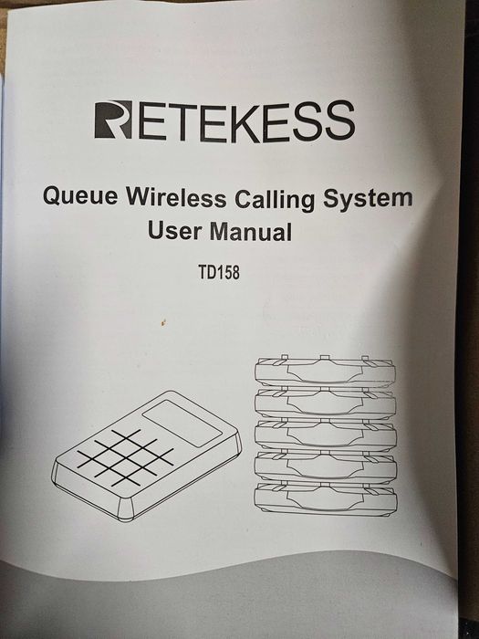 Retekess TD158 System Przywoływania Klienta 10 Pagerów Restauracja Bar