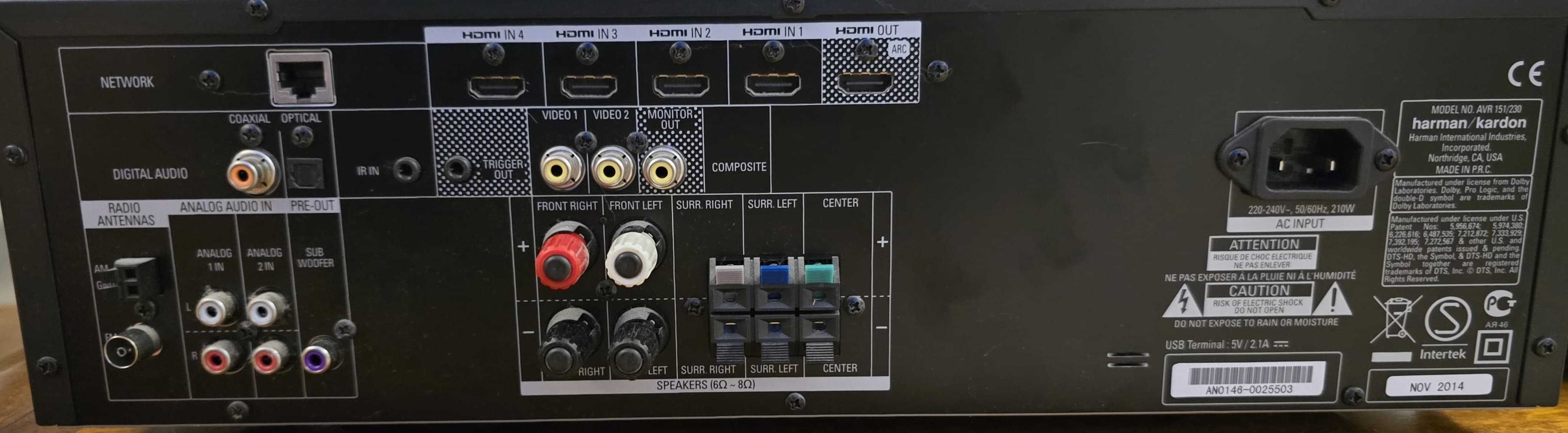 Sprzedam zestaw kina domowego 5.1. Harman Kardon AVR 151 + HKTS 5.