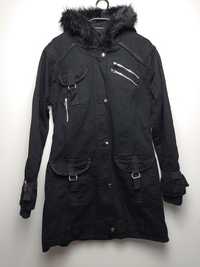 Czarny płaszcz Gothicana by EMP