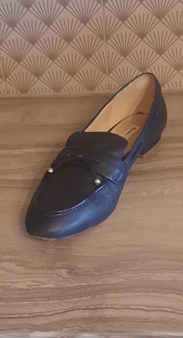 Massimo Dutti loafery mokasyny granat r. 38
