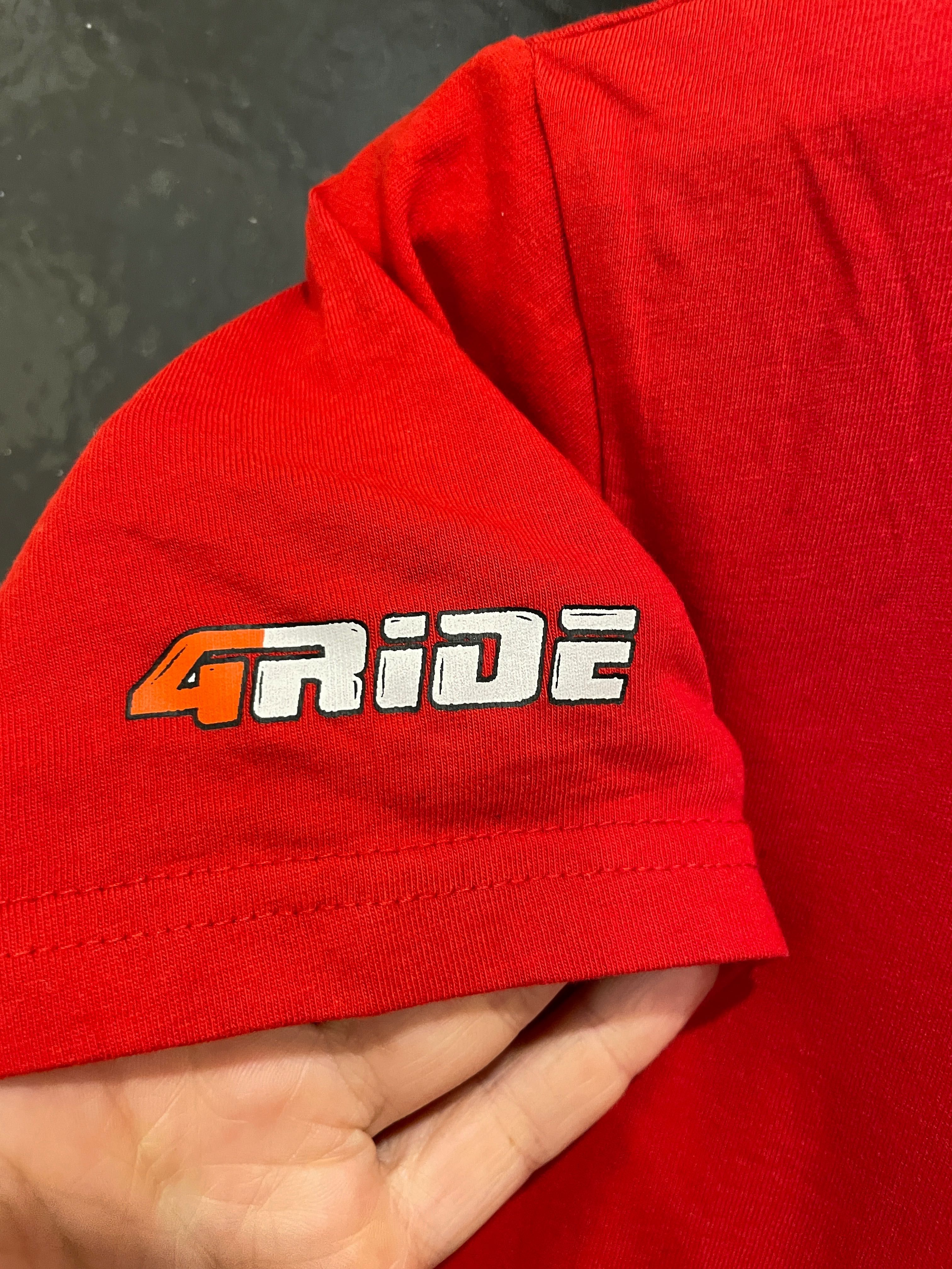 Koszulka motocyklowa bluzka tshirt trykotka czerwona 4ride nowa S M