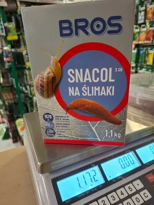 BROS SNACOL Granulat Niebieski na Ślimaki! 1,1 kg x 2op