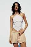 Короткі шорти Zara / Зара з підгорнутим поясом