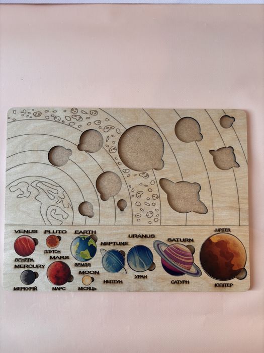 Пазл дерев'яний - головоломка "Сонячна Система"
