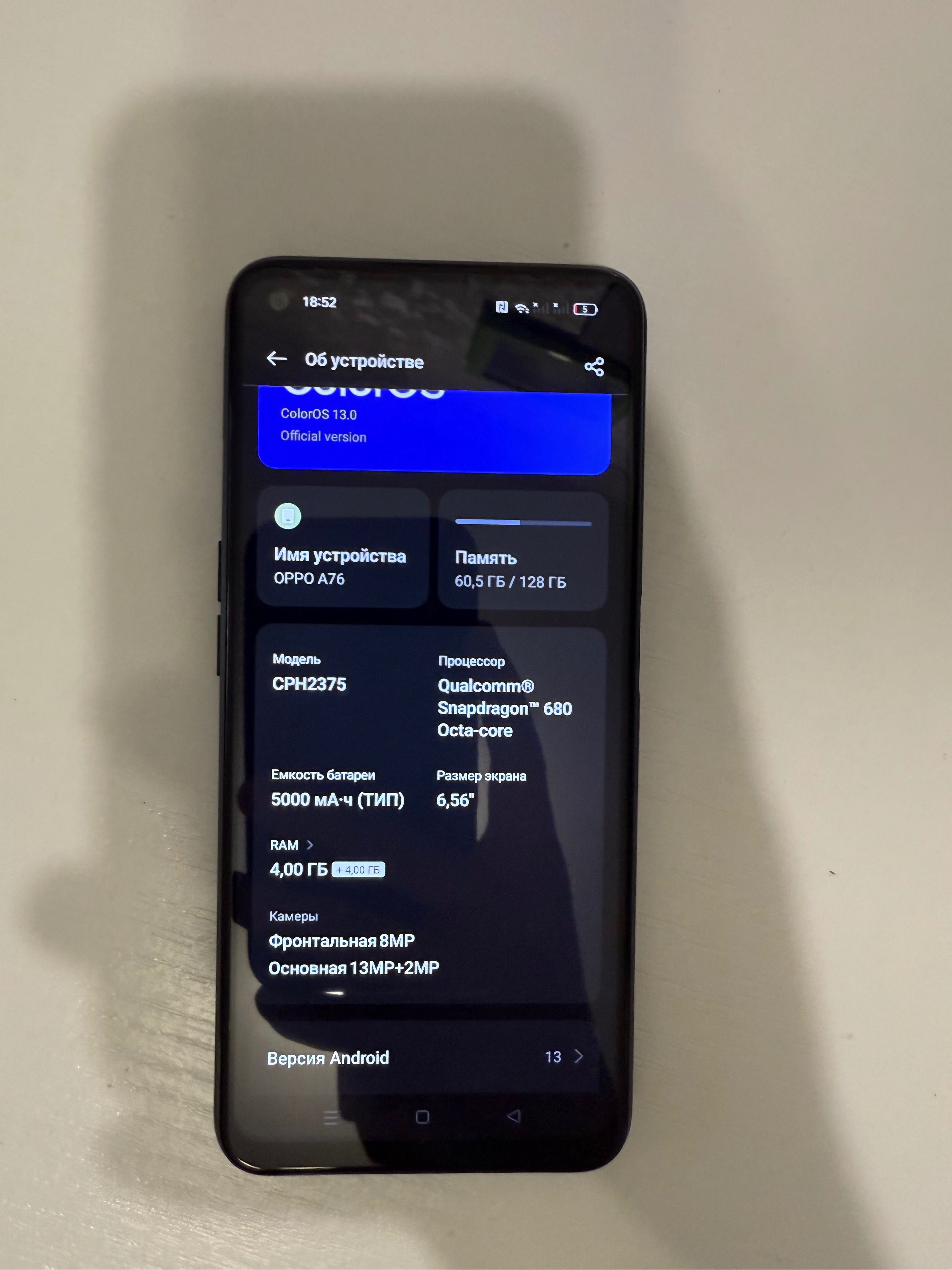 Smartfon Oppo a76