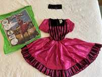 Vestido Dançarina Can Can e colar - Tamanho 8