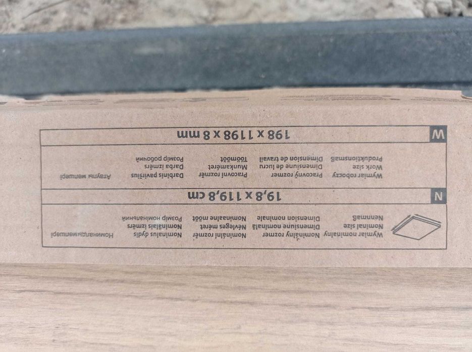 Pytki gresowe GRAFWOOD beige mat rect 0,8x19,8x119,8 gat. I