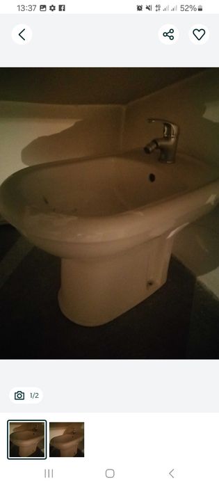 Bidé branco como novo, com torneira como nova.
Motivo de venda, sem ut