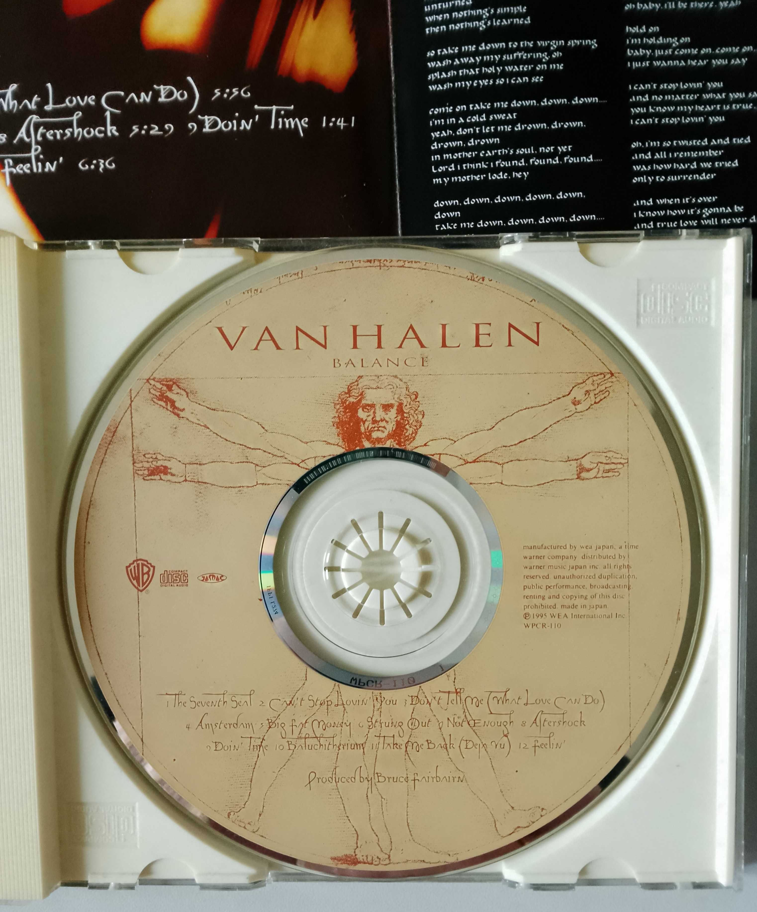 CD Van Halen – Balance (1995, Warner Bros. Rec WPCR-110,  L274, Japan)