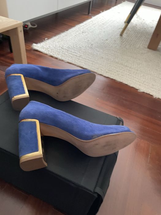 Sapatos Zilian em camurça azul Tam. 41