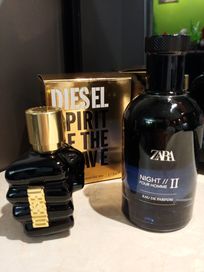 Okazja 2x perfumy męskie Zara night II i Diesel spirit gold.