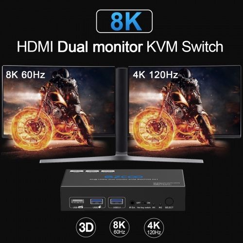 8K 4K KVM Switch HDMI Extend Display EZCOOTECH