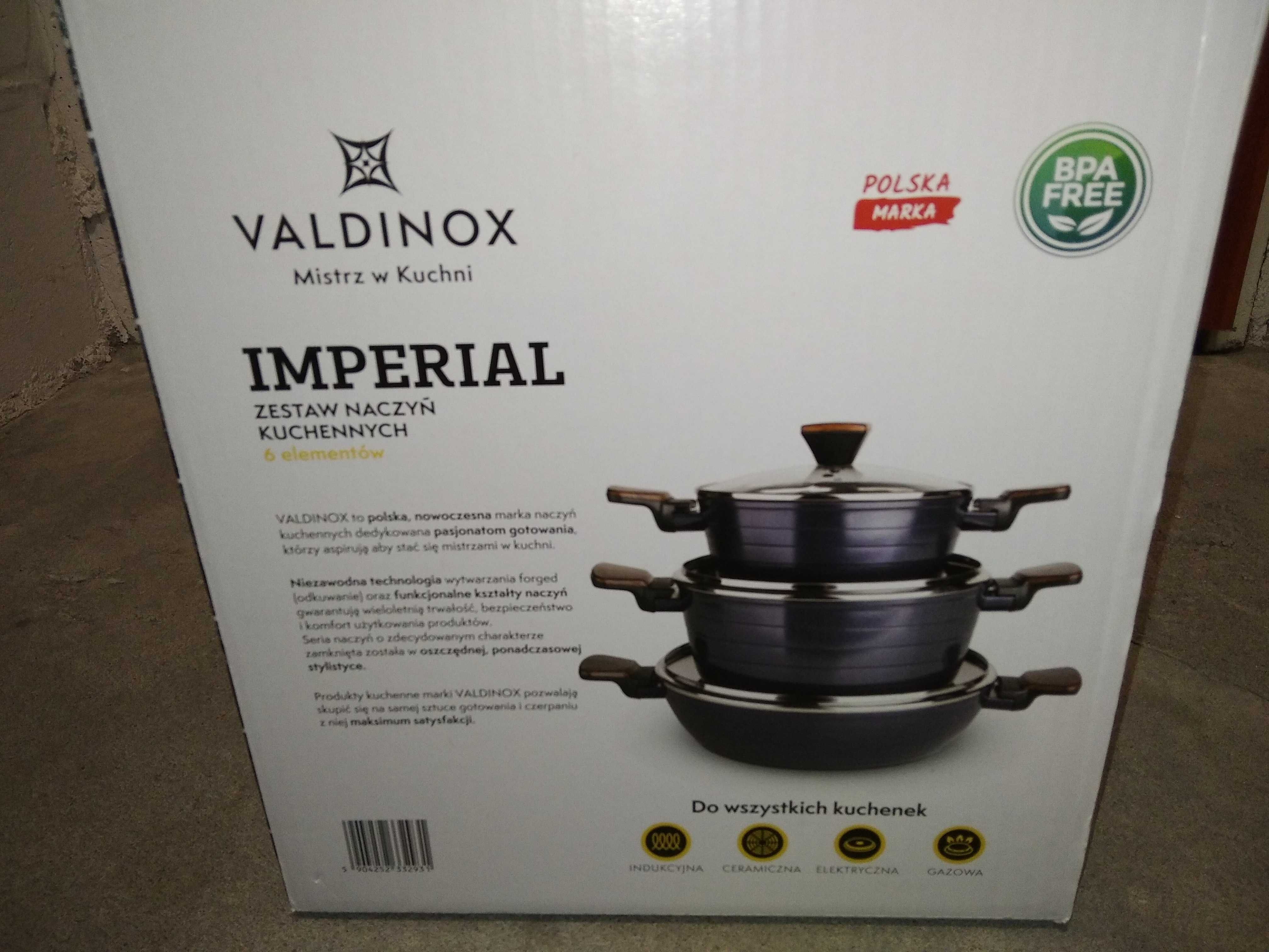 Garnki Imperial 6cz Valdinox Nowe