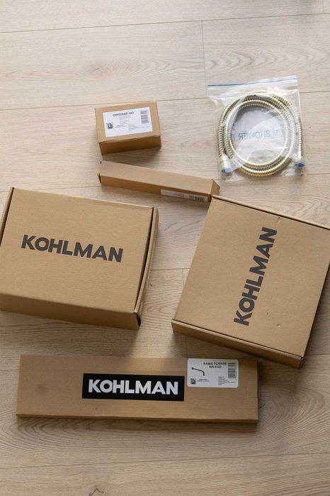 NOWY zestaw prysznicowy KOHLMAN Experience Gold QW210EGDR25