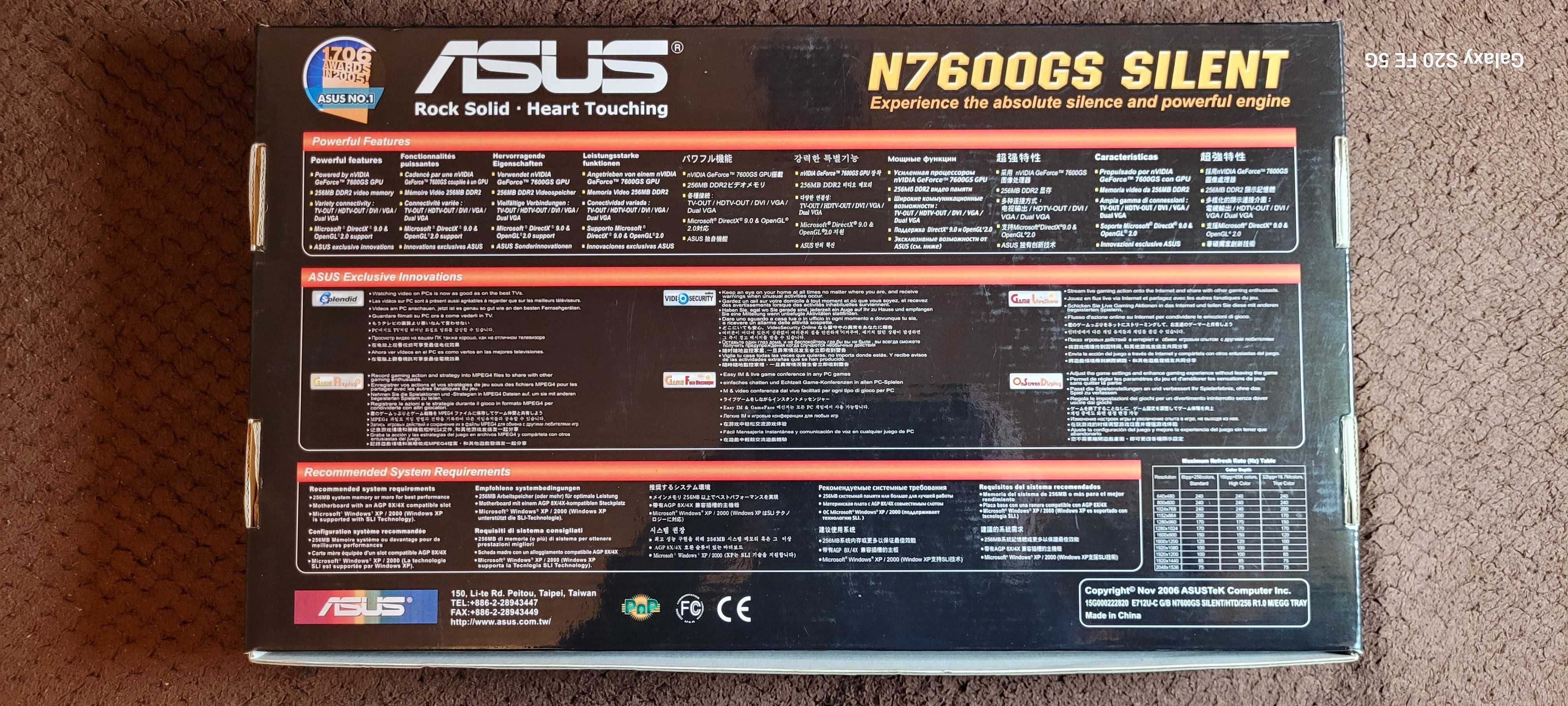 Nowy Asus geforce 7600 gs 256 agp na gwarancji!!