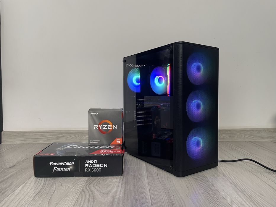Komputer Gamingowy R5 3600 | RX 6600 | 16GB DDR4 | SSD 512GB | ARGB